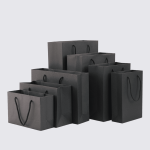 Wholesale Luxury Black Dyed Paper Rope Handle Bags