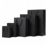 Black Gloss Laminated Rope Handle Paper Bags