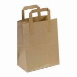 Brown Folded Handle Paper Carrier Bags Bulk Wholesale
