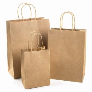 Brown Twisted Handle Paper Carrier Bags Wholesale