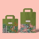 Color Recycled Kraft Paper Shopping Bags Wholesale Bulk