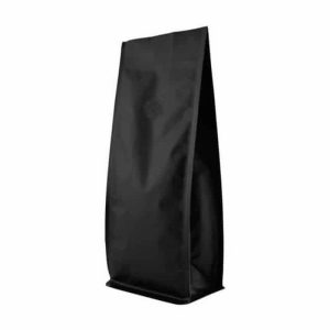 Bulk Black Gusseted Block Bottom Paper Bags