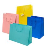 Wholesale Matte Paper Gift Bags with Handle, Matte Finish Bags