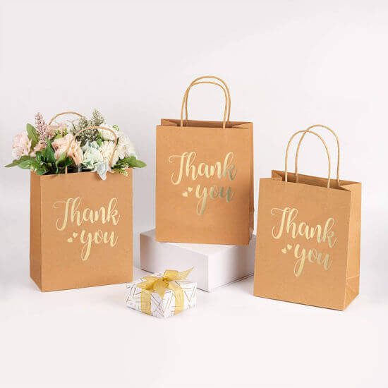 Printed Luxury Kraft Paper Bags Wholesale Bulk Carrier Bag