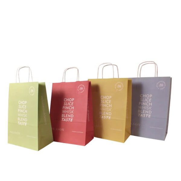 Printed Twisted Handle Paper Carrier Bags Wholesale Bulk Bag