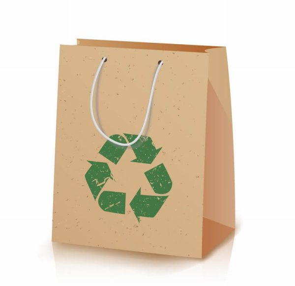 Wholesale Recycled Brown Paper Carry Bags Bulk