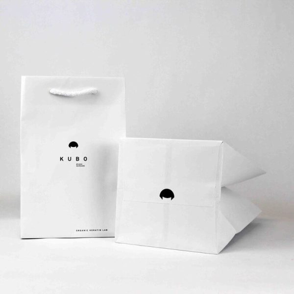 White Gloss Laminated Paper Gift Bags with Rope Handle Wholesale