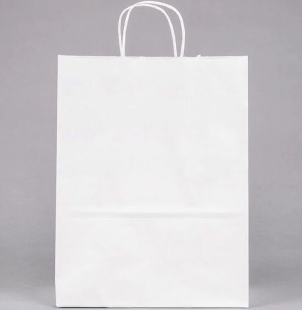 Gift Bags, White kraft paper bags Wholesale