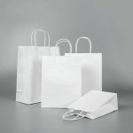 Wholesale white paper bags bulk white Carrier Bags