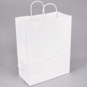 Bulk White kraft Twisted Handle Paper Carrier Bags
