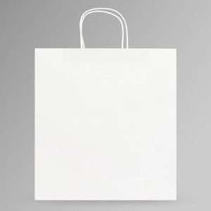 White Twisted Handle Paper Bags in Bulk